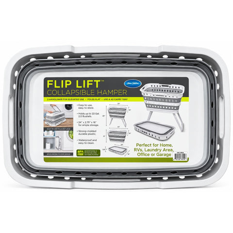Wholesale-HSCLB224 Bushel Flip Lift Collapsible Laundry Basket-Laundry Basket-Electro Vision Inc