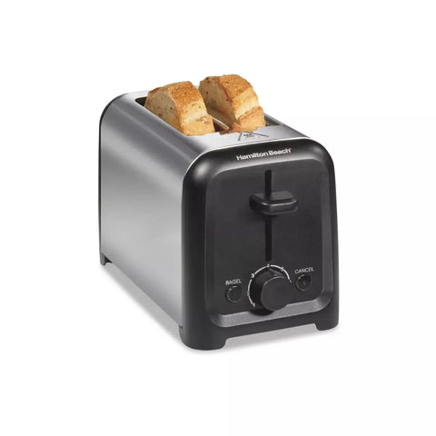 Wholesale-Hamilton 22998 Beach Compact 2 Slice Toaster Stainless Steel-Toaster-Electro Vision Inc