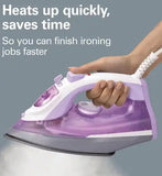 Wholesale-Hamilton Beach 14100 Nonstick Soleplate Steam Iron-Irons & Ironing Systems-Electro Vision Inc
