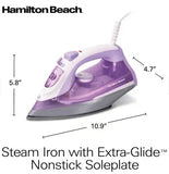 Wholesale-Hamilton Beach 14100 Nonstick Soleplate Steam Iron-Irons & Ironing Systems-Electro Vision Inc