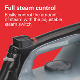 Wholesale-Hamilton Beach 14289F Nonstick Retractable Cord / Auto Shut-off Iron (Black)-Iron-Electro Vision Inc