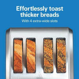 Wholesale-Hamilton Beach 24714-R/B Metal Toaster with Extra-Wide Slots 4 Slice - CERTIFIED REFURBISHED-Toaster-Electro Vision Inc