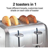 Wholesale-Hamilton Beach 24714-R/B Metal Toaster with Extra-Wide Slots 4 Slice - CERTIFIED REFURBISHED-Toaster-Electro Vision Inc