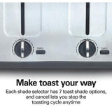 Wholesale-Hamilton Beach 24714-R/B Metal Toaster with Extra-Wide Slots 4 Slice - CERTIFIED REFURBISHED-Toaster-Electro Vision Inc