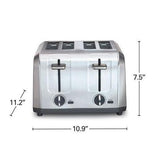 Wholesale-Hamilton Beach 24714-R/B Metal Toaster with Extra-Wide Slots 4 Slice - CERTIFIED REFURBISHED-Toaster-Electro Vision Inc