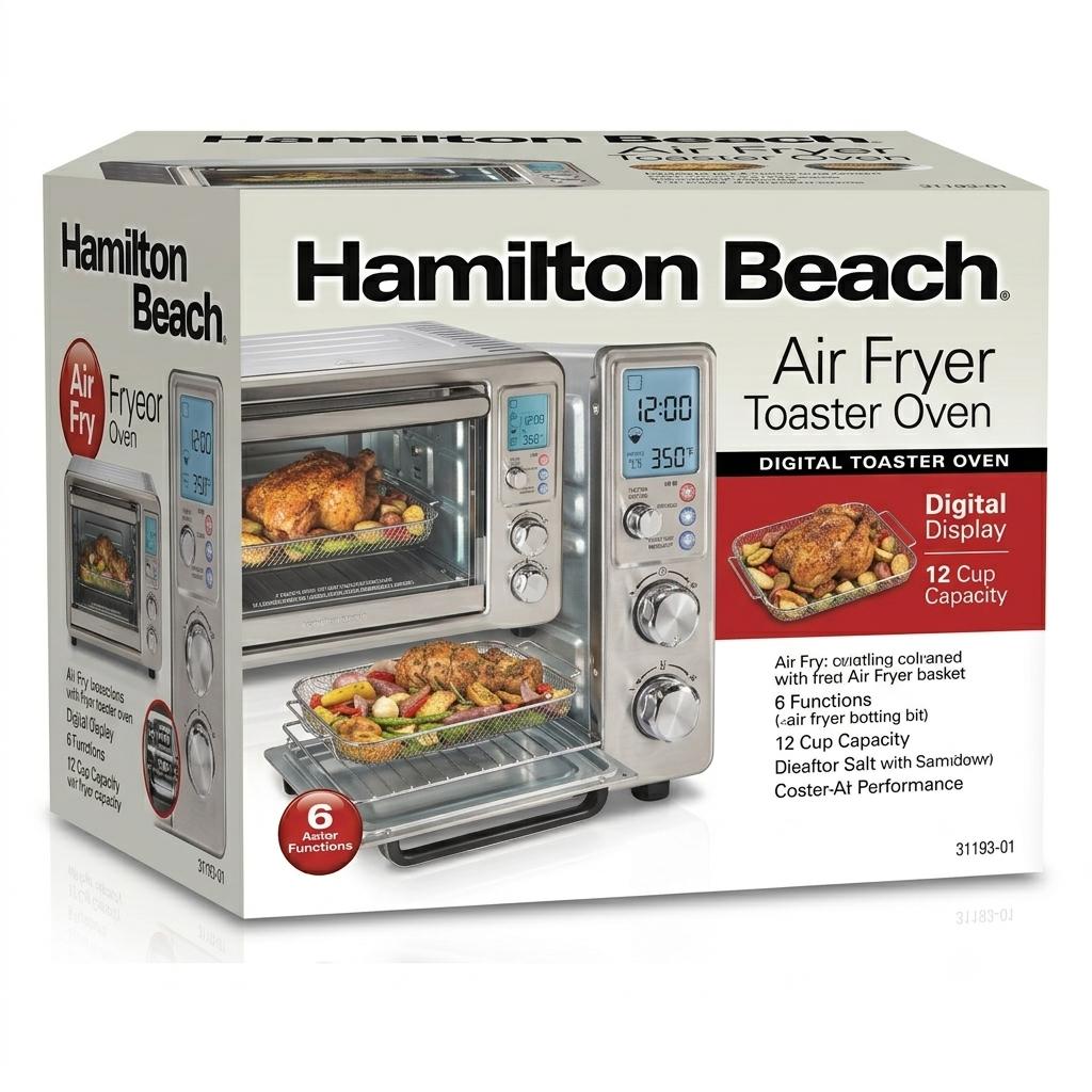 Wholesale-Hamilton Beach 31193-RB Digital Air Fryer Toaster Oven - CERTIFIED REFURBISHED-Countertop & Toaster Ovens-Electro Vision Inc