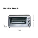 Wholesale-Hamilton Beach 31416-R/B Air Fryer 6 Slice Toaster Oven - CERTIFIED REFURBISHED-Air Fryer Oven-Electro Vision Inc