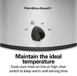 Wholesale-Hamilton Beach 33167 Slow Cooker 6 Quart Chrome-Kitchen Appliance-Electro Vision Inc