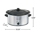 Wholesale-Hamilton Beach 33167 Slow Cooker 6 Quart Chrome-Kitchen Appliance-Electro Vision Inc
