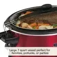 Wholesale-Hamilton Beach 33573 Programmable 7-Quart Slow Cooker Red-Electro Vision Inc