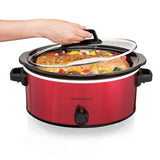 Wholesale-Hamilton Beach 33666 Slow Cooker 6 Quarts- Red-Slow Cooker-Electro Vision Inc