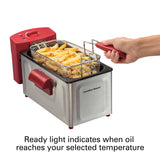 Wholesale-Hamilton Beach 35326 Deep Fryer - 8 Cup - Red-Deep Fryer-Electro Vision Inc