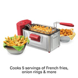 Wholesale-Hamilton Beach 35326 Deep Fryer - 8 Cup - Red-Deep Fryer-Electro Vision Inc