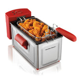 Wholesale-Hamilton Beach 35326 Deep Fryer - 8 Cup - Red-Deep Fryer-Electro Vision Inc