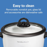 Wholesale-Hamilton Beach 37516 - Rice Cooker & Food Steamer 16 Cup Capacity-Cooker-Electro Vision Inc