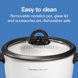 Wholesale-Hamilton Beach 37516 - Rice Cooker & Food Steamer 16 Cup Capacity-Cooker-Electro Vision Inc