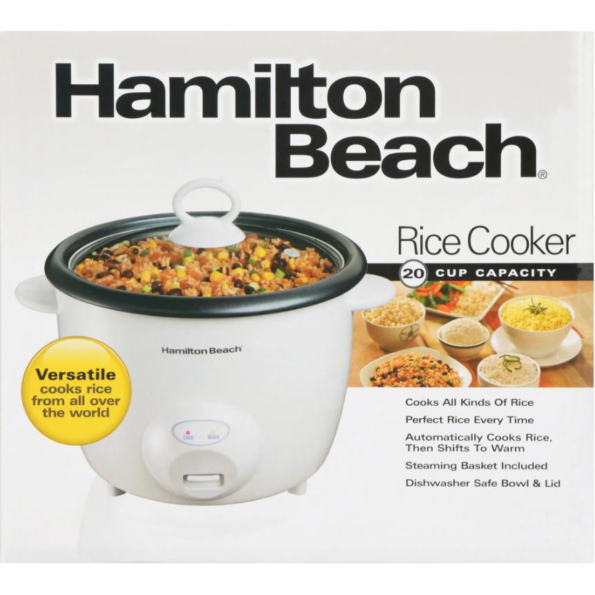 Wholesale-Hamilton Beach 37532 Rice Cooker and Food Steamer 20 Cup Capacity-Cooker-Electro Vision Inc