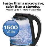 Wholesale-Hamilton Beach 40869-RB Glass Kettle 1.7L-Kettle-Electro Vision Inc