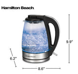 Wholesale-Hamilton Beach 40869-RB Glass Kettle 1.7L-Kettle-Electro Vision Inc
