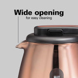 Wholesale-Hamilton Beach 40876 1.7 Liter Glass & Stainless Steel with Copper Finish Kettle-Electric Kettles-Electro Vision Inc