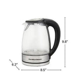 Wholesale-Hamilton Beach 40941 Glass Electric Tea Kettle - 1.7 qt-Electric Kettles-Electro Vision Inc