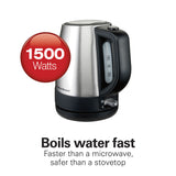 Wholesale-Hamilton Beach 40978G 1 Liter Stainless Steel Electric Kettle-Electro Vision Inc