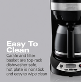 Wholesale-Hamilton Beach 46299 Automatic Drip Coffee Maker 12 Cups-Coffee Maker-Electro Vision Inc