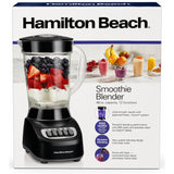 Wholesale-Hamilton Beach 50180-R/B Smoothie Blender 48 oz Plastic Jar (Black) - CERTIFIED REFURBISHED-Food Mixers & Blenders-Electro Vision Inc