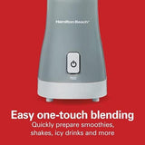 Wholesale-Hamilton Beach 51128 Single Serve Personal Smoothie Blender with 14 oz Travel Cup & Lid-Food Mixers & Blenders-Electro Vision Inc