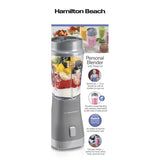 Wholesale-Hamilton Beach 51128 Single Serve Personal Smoothie Blender with 14 oz Travel Cup & Lid-Food Mixers & Blenders-Electro Vision Inc