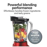 Wholesale-Hamilton Beach 53519-R/B Glass Jar Blender, Red, 48 oz - CERTIFIED REFURBISHED-Blender-Electro Vision Inc