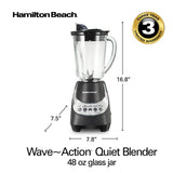 Wholesale-Hamilton Beach 53530-R/B Glass Jar Blender 48 Oz - CERTIFIED REFURBISHED-Blender-Electro Vision Inc