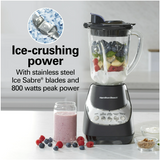 Wholesale-Hamilton Beach 53530-R/B Glass Jar Blender 48 Oz - Certified Refurbished-Electro Vision Inc