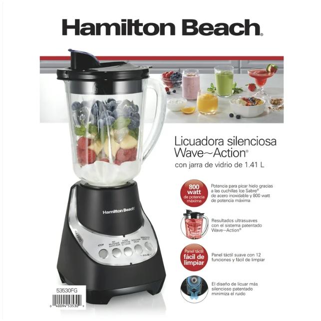 Wholesale-Hamilton Beach 53530-R/B Glass Jar Blender 48 Oz - CERTIFIED REFURBISHED-Blender-Electro Vision Inc