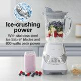 Wholesale-Hamilton Beach 53532 Glass Jar Blender – White-Electro Vision Inc