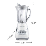 Wholesale-Hamilton Beach 53532 Glass Jar Blender – White-Electro Vision Inc