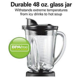 Wholesale-Hamilton Beach 56202-R/B Glass Jar Blender 48 oz - CERTIFIED REFURBISHED-Blender-Electro Vision Inc