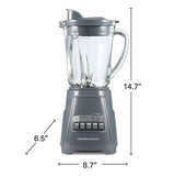 Wholesale-Hamilton Beach 58153 Power Elite Blender with 40 oz. Glass Jar - Gray-Blender-Electro Vision Inc