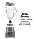 Wholesale-Hamilton Beach 58153 Power Elite Blender with 40 oz. Glass Jar - Gray-Blender-Electro Vision Inc
