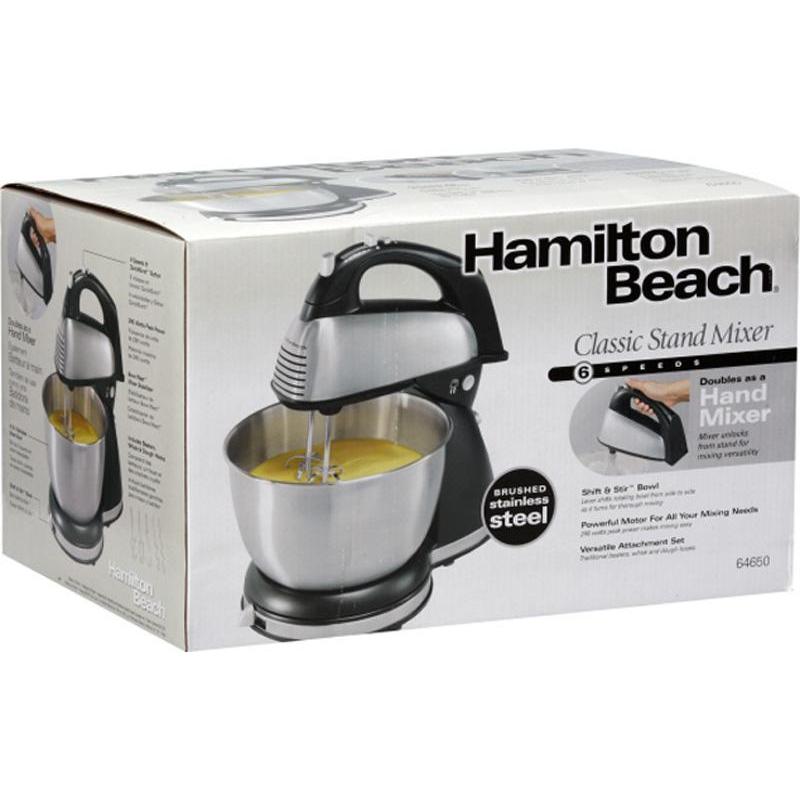 Wholesale-Hamilton Beach 64650 Stand Mixer 4qt Stainless Steel-Kitchen Appliance-Electro Vision Inc