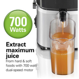Wholesale-Hamilton Beach 67840 2 Speed Juice Extractor Silver-Electro Vision Inc