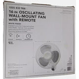 Wholesale-Hampton Bay WF16AR 16" Indoor Wall Mount Fan – Remote Control, 3-Speed, Oscillating-Wall Fan-Electro Vision Inc