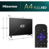 Wholesale-Hisense 40A4NR A4 Series Hisense FHD Roku TV 40"-Smart TV-Electro Vision Inc