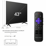 Wholesale-Hisense 43R6E3 Class 4K UHD LED LCD Smart Roku TV HDR R6 Series 43R 43"-Smart TV-Electro Vision Inc