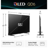 Wholesale-Hisense 55QD6030G Class QD6030G Series QLED Google Smart TV 55"-Smart TV-Electro Vision Inc