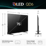 Wholesale-Hisense 75QD6QF Class QD6 Series Hi-QLED 4K UHD HDR Smart Fire TV 75"-TV-Electro Vision Inc