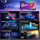 Wholesale-Hisense 98QD50G Class QD5 Series Hi-QLED 4K Google TV 98"-Google TV-Electro Vision Inc