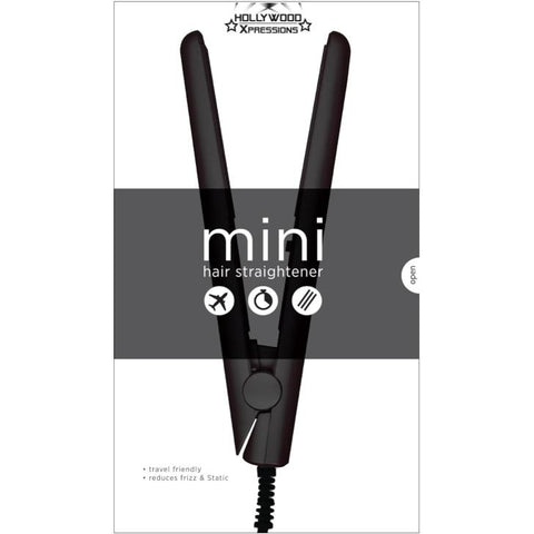 Wholesale-Hollywood CXH15002BLK Mini Hair Straightener - Black-Hair Straightener-Electro Vision Inc