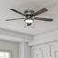 Wholesale-Hugger AL383LEDGM Gunmetal Ceiling Fan - LED 52"-Electro Vision Inc