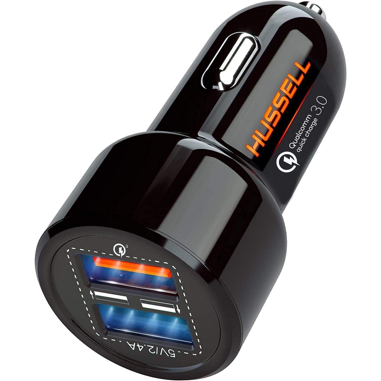 Wholesale-Hussell Charger - Fast Charge Car Charger - Dual USB, Mini-Power Adapter & Charger Accessories-Electro Vision Inc